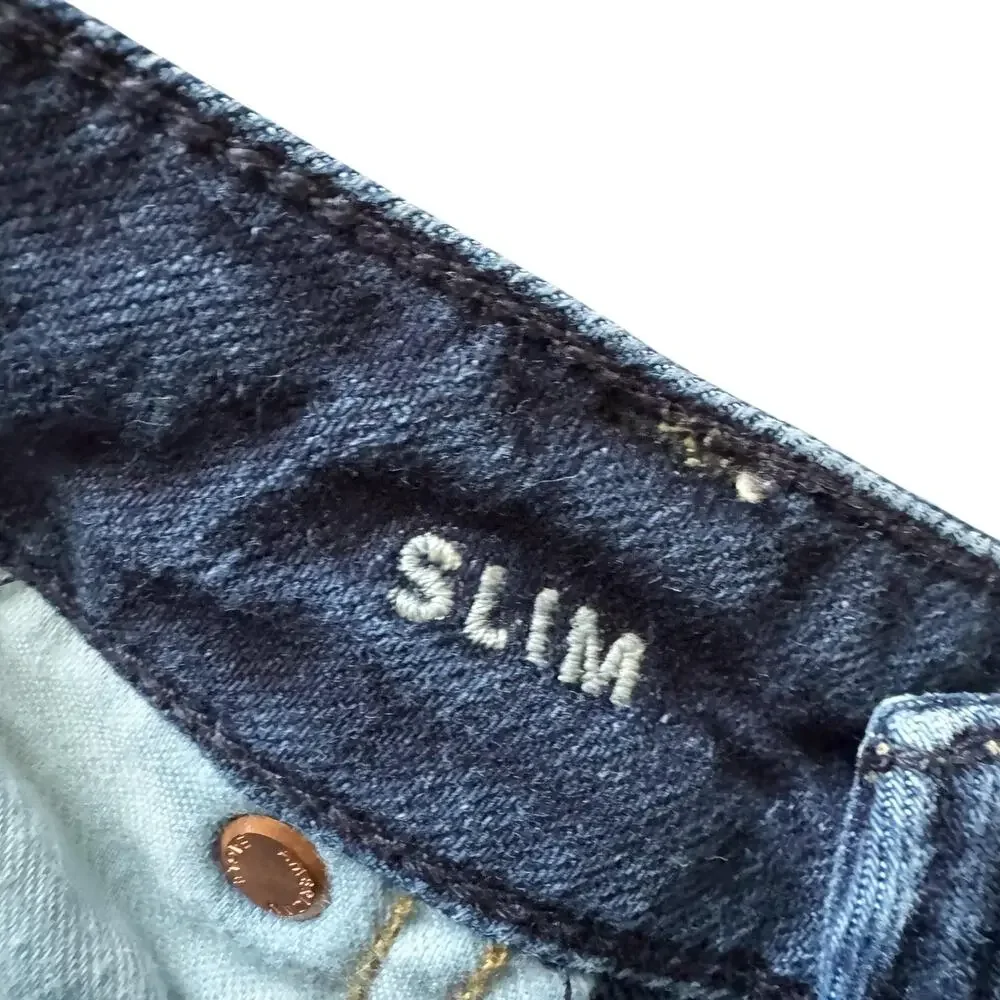 American Eagle Outfitters Men's Straight Jeans - Dark Blue - Picture 5 of 15